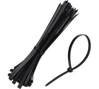 100 Racines Serre Cable,300 Mm X 7,6 Mm,Serflex Noir,Serre Cable Plastique 300mm,Serre Cable Plastique,Professionnelles Attache Câble,Adaptées À L'industrie,Secteur Des Câbles (Noires)