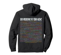 100 Reasons to Stay Alive Daily Motivation Citation Life Better Sweat à Capuche