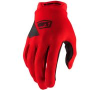 100% Ridecamp Gants de vélo pour les jeunes, Rouge, Taille S
