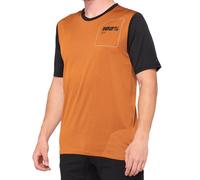 100percent Ridecamp Short Sleeve Enduro Jersey Orange L Homme Terracotta / Black