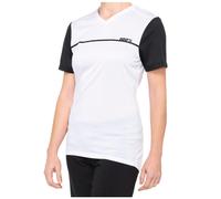 100% Ridecamp Maillot à manches courtes Femme, blanc/noir