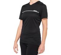 100% Ridecamp Maillot de vélo à manches courtes pour dames, Noir/Blanc, Taille XL