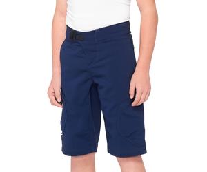 100% Ridecamp Short de vélo pour jeunes, bleu, Taille 24