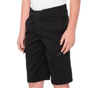 100% Ridecamp Short de vélo pour jeunes, noir, Taille 28
