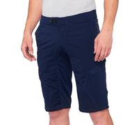 100% Ridecamp Shorts de vélo, bleu foncé, Taille 32