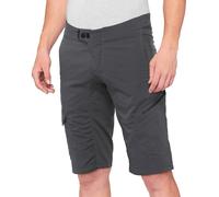 100% Ridecamp Shorts de vélo, gris, taille 32 pour homme