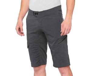 100% Ridecamp Shorts de vélo, gris, Taille 34
