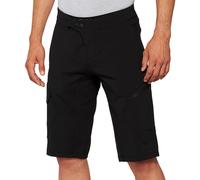 100% Ridecamp Shorts de vélo, noir, Taille 28