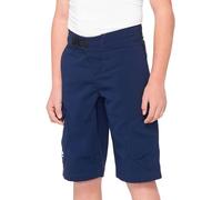 100% Ridecamp Shorts De Vélo Pour Jeunes, Bleu, Taille 24 Bleu
