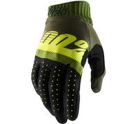 100% Ridefit Gants, noir-jaune, taille S pour homme