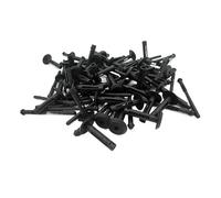 100 Rivets En Plastique De 6 Mm | Fixation de retenue de rivet de panneau de pare-chocs à poussée de trou
