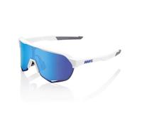 100percent S2 Sunglasses Clair Hiper Blue Multilayer Mirror/CAT3 Matt White