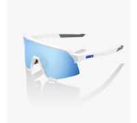 100percent S3 Sunglasses Blanc Hiper Blue Multilayer Mirror Lens/CAT3 Matte White