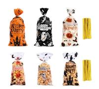 100 Sachet Bonbon Halloween, Sacs De Friandises, Sachet Anniversaire Enfant, Sachet Cellophane Transparent, Sacs À Biscuits