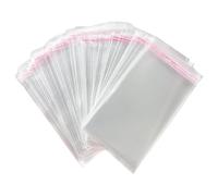 100 sachets à confettis transparents 6 x 10 cm avec fermeture adhésive, petits sachets en plastique pour aliments, confettis, cadeaux de mariage avec rabat adhésif