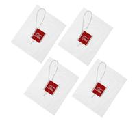 100 Sachets à Thé Filtre Triangulaires en Nylon Blanc Corde
