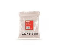 100 Sachets plastiques 220x310mm fermeture zip Apli