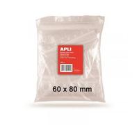 100 Sachets Plastiques 60x80mm Fermeture Zip Apli