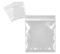 100 Sachets Zip Transparents 10 x 10 cm Refermables - 80 microns qualité Pro - Pochettes Plastiques Fermeture Zip, Emballage produits, Contact Alimentaire - avec Marquages Recyclage LDPE obligatoires