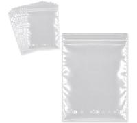 100 Sachets Zip Transparents 22 x 32 cm Refermables - 80 microns qualité Pro - Pochettes Plastiques Fermeture Zip, Emballage produits, Contact Alimentaire - avec Marquages Recyclage LDPE obligatoires