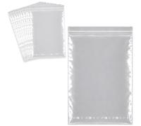 100 Sachets Zip Transparents 28 x 40 cm Refermables - 80 microns qualité Pro - Pochettes Plastiques Fermeture Zip, Emballage produits, Contact Alimentaire - avec Marquages Recyclage LDPE obligatoires