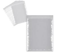 100 Sachets Zip Transparents 35 x 45 cm Refermables - 80 microns qualité Pro - Pochettes Plastiques Fermeture Zip, Emballage produits, Contact Alimentaire - avec Marquages Recyclage LDPE obligatoires