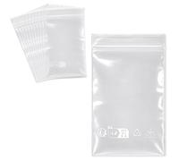100 Sachets Zip Transparents 6 x 8 cm Refermables - 80 microns qualité Pro - Pochettes Plastiques Fermeture Zip, Emballage produits, Contact Alimentaire - avec Marquages Recyclage LDPE obligatoires