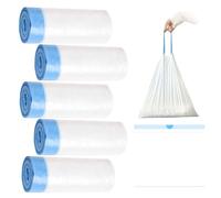 100 Sacs À Déchets Pour Chats, Sac Poubelle Autonettoyant Pour Chat, Sacs Poubelles Épais Anti-Fuite, Durable Et Indéchirable, 58 X 30 Cm Avec Cordon De Serrage Pour Litière Autonettoyante, Bleu