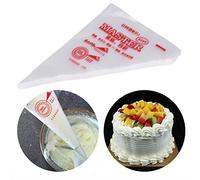 100 Sacs à Passepoil Poches à douilles Sacs de Glaçage en Plastique de Qualité Alimentaire Réutilisables Anti-glisse Sacs de Pâtisserie Extra Epais Kits pour Décoration de Gâteaux Crème(M)