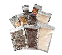 100 Sacs En Aluminium à Fermeture éclair, Petits Sachets En Plastique Refermables Avec Fenêtre Transparente Pour Le Stockage Des Aliments, Bijoux, Perles, Peinture Diamant, Organisatio(Size:26x38cm)