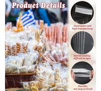 100 Sacs En Plastique Opp ,31*7 Cm Sac En Cellophane Pour Bougie/Confiserie/Bijou ,Sachet En Cellophane Avec 100 Étiquettes D'étoile+20m Ficelle ,Sac En Cellophane Transparent ,Sac En Cellophane Clai