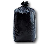 100 sacs poubelle basse densité 130 Litres 33u noir renforcé ultra résistant qualité professionnel certifié norme Européenne avec lien dans le soufflet antifuite sac idéal pour la maison ou extérieur