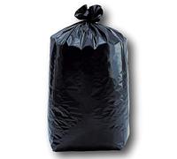 100 Sacs Poubelle Grande Capacité 150L - Lien de Fermeture, Ultra Résistant, Anti-Fuites, Noir Opaque