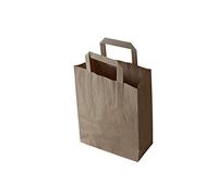 100 Sacs poubelles organiques avec anse Papier marron 9,5 l Sacs-poubelles organiques Sacs compostables Sacs À Rebuts Sacs À Ordures Bio 22 + 11 x 28 cm