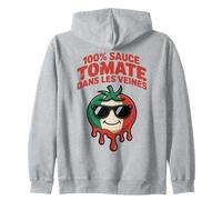 100% Sauce Tomate Italie Italien Humour Drapeau Sweat à Capuche