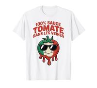 100% Sauce Tomate Italie Italien Humour Drapeau T-Shirt