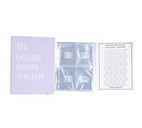 100 Saving Challenge, budget A5 réutilisable, 25 feuilles de livre budgétaire transparent pour le défi de l'épargne avec feuille de suivi, pour la gestion de l'argent et les (Violette)
