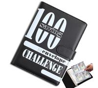 100 Savings Challenge Binder - Money Saving Wallet Book, Organized Money Challenge Book with Tracker, Flexible Budget Binder Cash Cash Envelopes for Saving Money