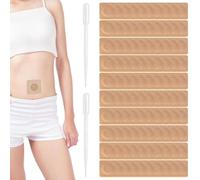 100 Selbstklebend Castor Oil Pack Wrap für Den Bauchnabel (Taille, Hände und Füße, Bauchnabel, Schilddrüse), hochabsorbierende Rizinusöl-Packungen waschfrei einfach patchs d'huile de ricin très