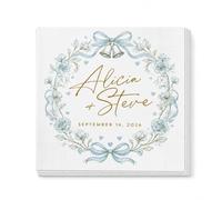 100 Serviettes Mariage Personnalisées avec Prénoms et Date, Serviettes Papier Eucalyptus Vert Sauge, Décoration de Table Mariage Bohème Chic, Serviettes pour Fiançailles Anniversaire Baptême
