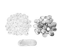 100 Sets Badge Making Supplies, Pin de Forme Ronde Pièces de Bouton Arrière, Kit d'accessoires de Badge à Bouton Vierge, épingles Arrière en Métal pour Vêtements, Sacs, Sacs à Dos, événements (25