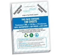 100 Sheets 5mm Thick Waterproof Synthetic Paper 50kg 8.5" X 11