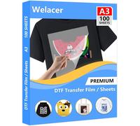 100 Sheets Clear Dtf Transfer Film Double Sided For Inkjet Printer A3 Size (29.7 X 42 Cm)