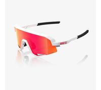 100% - Slendale HiPER - Lunettes vélo Soft Tact White - HiPER Red Multilayer Mirror