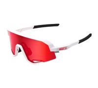 100% - Slendale XS Cat 2 - Lunettes vélo Matte White - HiPER® Red Multilayer Cat 2