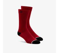 100% Solid Casual Socks Red L/XL