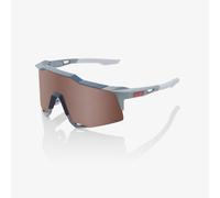 100% - Speedcraft HiPER - Lunettes vélo Soft Tact Stone Grey - HiPER Crimson Silver Mirror