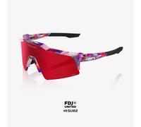 100% - Speedcraft SL Cat 3 - Lunettes vélo Gloss Translucent Red / Blue - HiPER Fire Red Mirror Cat 2