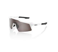 100% Speedcraft SL Glasses - Matte White / HiPER Silver Mirror Lens