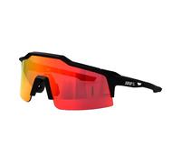 100% Lunettes de soleil Speedcraft SL – Clair Hiper Red miroir multicouche – CAT3 – Soft Tact Black